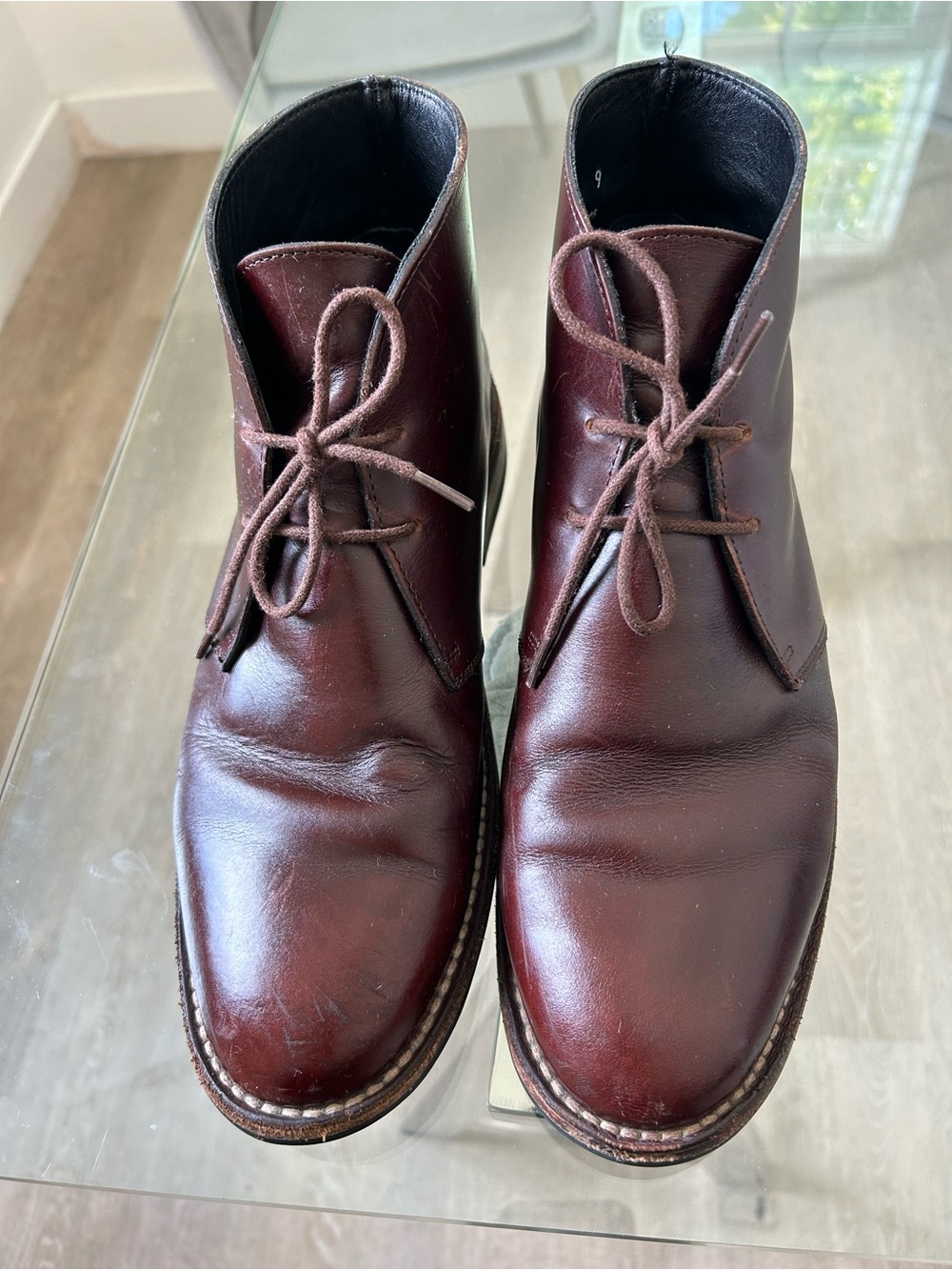 Thursday Men's Leather Chukka Boots in Dark Brown Size 8.5